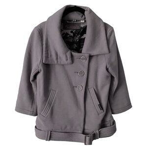 ARITZIA Community Asymmetrical Button Down Buckled Moto Bomber Jacket Mauve